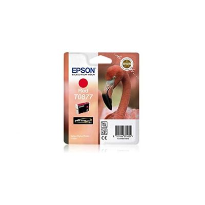 image Epson T0877 Cartouche d'encre d'origine UltraChrome Hi-Gloss2 Rouge
