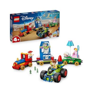 LEGO ǀ Disney et Pixar Le Train en Fête et Voiture RC Toy Story - Jeu de Construction - Minifigurines de Woody, Buzz l’Éclair, Jessie & la Bergère - Cadeau Original pour Garçon ou Fille 4 Ans 43264