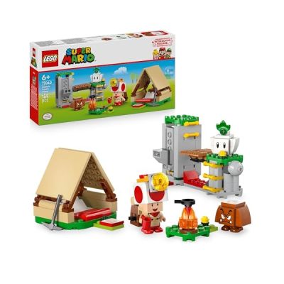 LEGO Super Mario Campement du Capitaine Toad - Jouet Interactif avec 3 Figurines Dont Un Goomba - Tente & Pont Qui s'Écroule - Cadeau pour Garçon, Fille & Fan de Jeux Vidéo dès 6 Ans 72040
