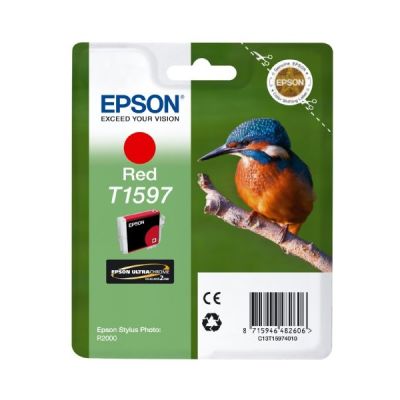 Epson T1597 Cartouche d'encre d'origine pour Stylus Photo R2000 Rouge