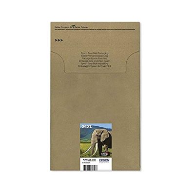 image EPSON Multipack Eléphant T2438 : cartouches Noir XL, Cyan XL, Magenta XL, Jaune XL, Cyan clair XL, Magenta clair XL