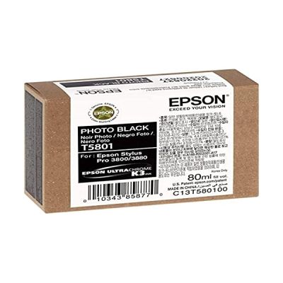 EPSON Cartouche T5801 - Photo noir - 80ml