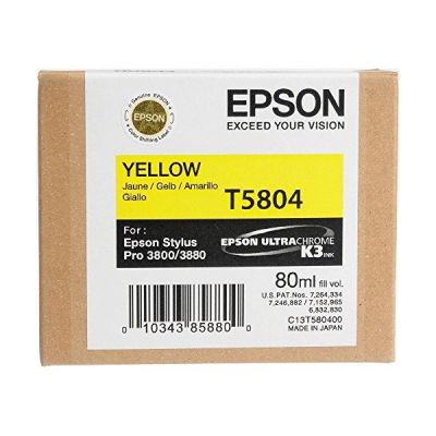 EPSON Pack de 1 Cartouche T5804 - Jaune - Standard 80ml