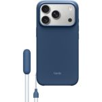 image produit Beats Coque avec béquille pour iPhone 17 Pro équipée MagSafe avec Commande de l'appareil Photo, Support intégré et dragonne, Fini Mat et Doublure en Tissu Microfibre - Bleu Basalte