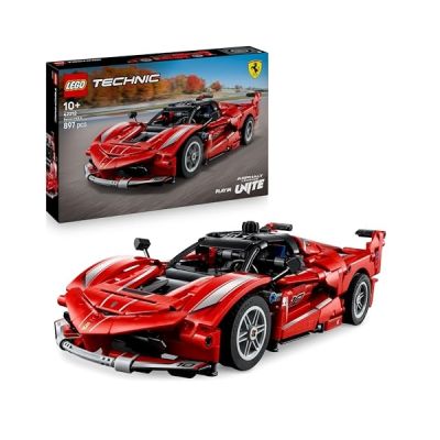 image LEGO Technic Ferrari FXX K - Jouet Voiture de Course - Maquette de Construction avec Moteur V12, Différentiel & Pistons Mobiles - Décoration Automobile - Cadeau pour Garçon dès 10 Ans 42212