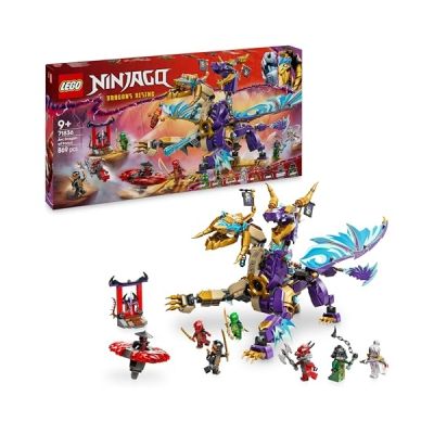 image LEGO NINJAGO Arc : le dragon de la concentration - Jeu de construction interactif pour garçons, filles dès 9 ans - Toupie Spinjitzu, 8 minifigurines - Cadeau pour fans du Soulèvement des Dragons 71836