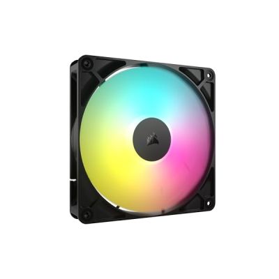 image CORSAIR RS140 ARGB 140mm Ventilateur PWM – Connexion Daisy-Chain – Faible Bruit – Roulement à Dôme Magnétique – Paquet Unique – Noir