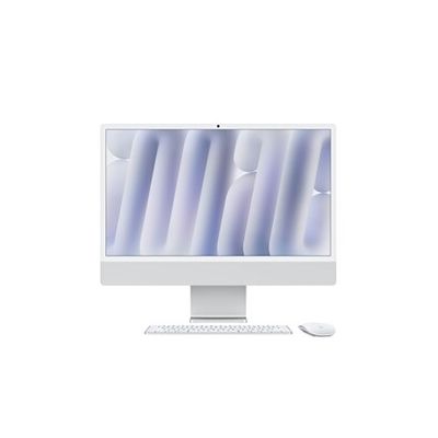 image 24\" 256 Go SSD 16 Go RAM Puce M4 CPU 8 cours GPU 8 cours Argent Clavier avec pavé numérique