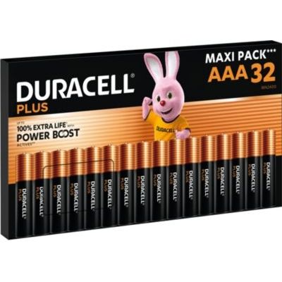 image Pile DURACELL PLUS POWERBOOST AAA LR03 PACK DE 32 PILE