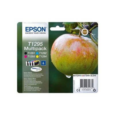 image EPSON cartouche d encre d'origine Multipack T1295 - Pomme - Noir, Cyan, Magenta, Jaune c13t12954012
