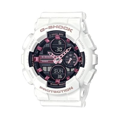 image Casio Montre G-Shock Classic Femme Blanc Quartz - Double Affichage - Adulte - Plastique - Ronde