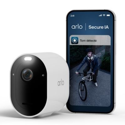 image Arlo Pro 6, Caméra de Surveillance WiFi Extérieure sans Fil 2K+ HDR, Détection par IA, Vision Nocturne Couleur, Audio bidirectionnel, Compatible avec Alexa, Essai Arlo Secure Inclus, 1 Caméra