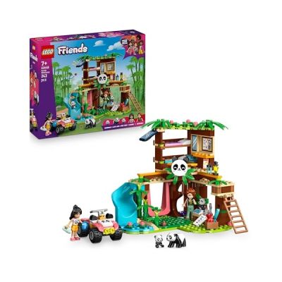 LEGO Friends Le sanctuaire des Pandas 42648 | Jouet pour fille dès 7 ans, 2 mini-poupées et 3 figurines de pandas, cabane dans l'arbre, 4x4, idée cadeau, 243 pièces