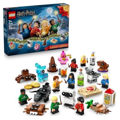 LEGO Harry Potter Le Calendrier de l’Avent 2025 - Jeu pour Garçon ou Fille 7 Ans - Compte à Rebours Avant Noël avec 24 Surprises - 8 Minifigurines en Tenue Festive & Mini Constructions - Cadeau 76456