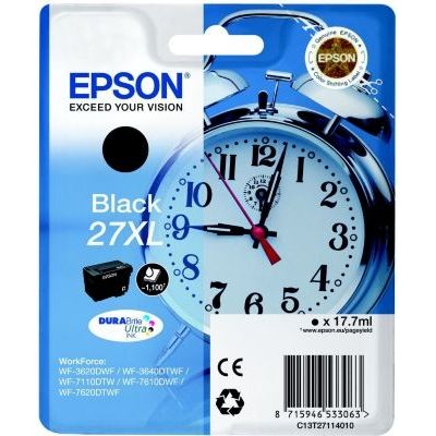 image EPSON cartouche d'encre  27XL N 1.5K ALARME, noir