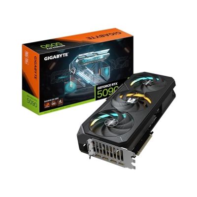 image GIGABYTE GeForce RTX 5090 Gaming OC 32G Carte Graphique - 32 Go GDDR7, 512 Bits, PCI-E 5.0, 2550MHz Core Clock, 3 x DP 2.1a, 1 x HDMI 2.1b, NVIDIA DLSS 4, GV-N5090GAMING OC-32GD