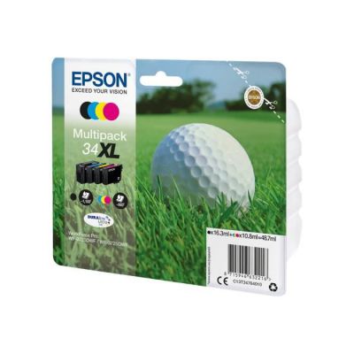 image Epson pack de 4 cartouches couleurs (34XL) - Encre haute capacité noir cyan, magenta, jaune (48.7 ml) 