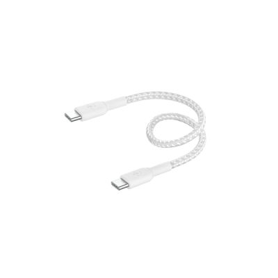 image Belkin BoostCharge Câble à gaine tressée USB-C vers USB-C (15 cm, pour iPhone 16, 16 Pro, 16 Pro Max, 16 Plus, Galaxy S24, S23, Note10, Note9, Pixel 9, Pixel 8, iPad Pro, etc., blanc)