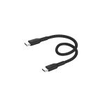 image produit Belkin BoostCharge Câble à gaine tressée USB-C vers USB-C (15 cm, pour iPhone 16, 16 Pro, 16 Pro Max, 16 Plus, Galaxy S24, S23, Note10, Note9, Pixel 9, Pixel 8, iPad Pro, etc., noir)