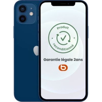 image Smartphone APPLE iPhone 12 Bleu 128Go Batterie Neuve