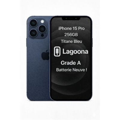 image Smartphone APPLE iPhone 15 ProTitBleu 256Go BatterieNeuve
