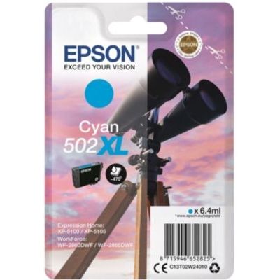 image Epson Singlepack Cyan 502XL Ink - Cartouches d'encre (Original, Cyan, Epson, 1 pièce(s), Impression à jet d'encre, Rendement élevé (XL))