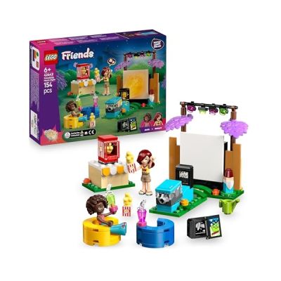 LEGO Friends Friendship Movie Night Toy for 6+ Year Old Girls - INCL. 2 Mini Dolls, a Screen and a Light Brick Projector - Creative Building Set - 42642