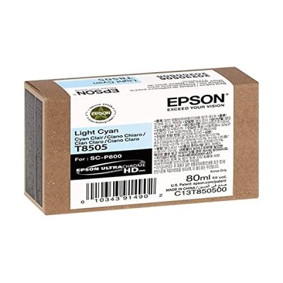 image EPSON Pack de 1 Cartouche Light T850500 UltraChrome HD - Cyan - 80ml