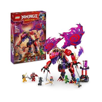 image LEGO Ninjago Croc-de-Tonnerre : Le Dragon du Chaos - Jeu de Construction pour garçon ou Fille dès 8 Ans - 6 minifigurines Dont des Guerriers Ninjas - Cadeau pour Fans du soulèvement des Dragons 71832