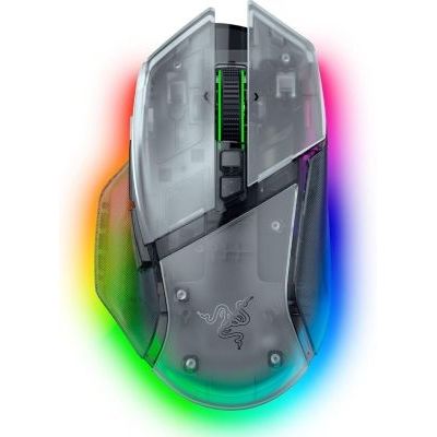 image Razer Basilisk V3 Pro 35K Phantom White - Souris Gaming Ergonomique sans Fil Personnalisable avec éclairage Chroma RGB - Capteur 35K DPI - HyperSpeed & Bluetooth - PC/Mac | Édition Phantom White