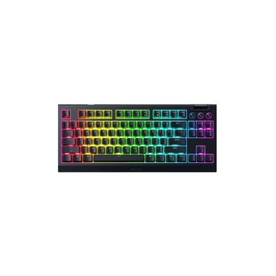 Clavier Gaming sans fil Razer BlackWidow V4 Tenkeyless HyperSpeed (Orange Tactile Switch) Snap Tap AZERTY Noir