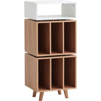 image Meubles hi-fi NorStone Stockholm 1100 Blanc et Chêne
