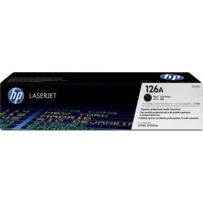 HP 126A CE310A toner Authentique, imprimantes HP LaserJet Pro 100 color MFP M175/200 color MFP M275/CP1025, Noir