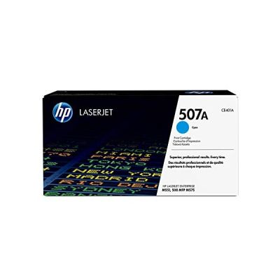 HP 507A CE401A pack de 1, toner d'origine, cyan