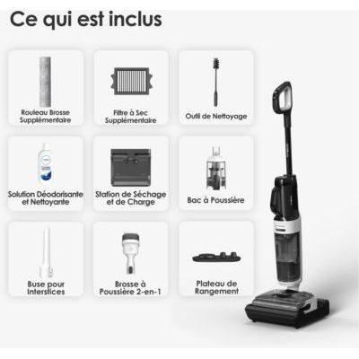 image Aspirateur laveur TINECO Floor One Switch i5 Stretch Noir