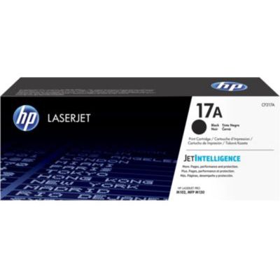 image HP 17A CF217A pack de 1, toner d'origine, imprimantes HP LaserJet Pro, noir