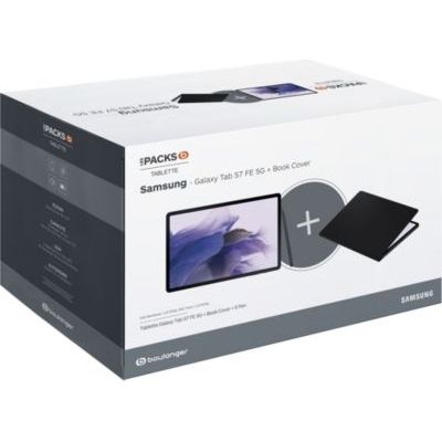 image Tablette Android SAMSUNG Pack Galaxy Tab S7FE 64Go 5G+Book Cover