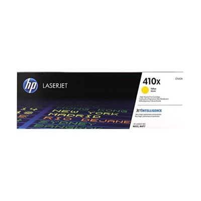 HP 410X CF412X pack de 1, haut rendement, toner d'origine, imprimantes HP Color LaserJet Pro, jaune