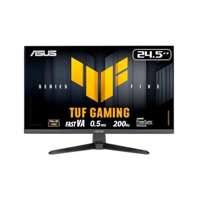 image ASUS TUF Gaming VG257Q5A Moniteur Full HD 24,5" (200 Hz, ELMB Sync, Temps de réponse 0,5 ms, FreeSync Premium, 1920 x 1080, Gaming AI, Haut-Parleur, DisplayPort 1.4, 2 x HDMI 2.0)