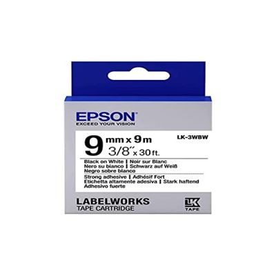 image Epson – LabelWorks LK de 3 WBW – Ruban d'étiquettes – Noir sur Blanc, c53s653007