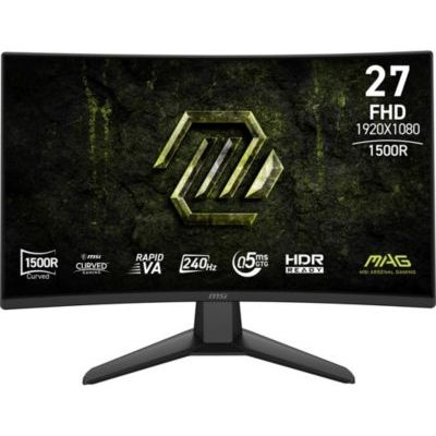 image MSI MAG 274CF X24 écran Gaming incurvé FHD de 27" - Dalle Rapid VA 1920 x 1080 1500R, 240 Hz, 0,5 ms, HDR Ready, AMD FreeSync Premium, HDMI™ 2.0b, DP 1.2a, Inclinaison réglable, Compatible VESA, Noir