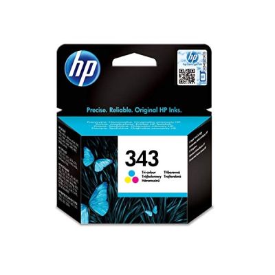 image HP 343 Cartouche d'Encre Trois Couleurs (cyan, magenta, jaune) Authentique, pour HP Photosmart 2570/C3170 et HP PSC 1510/1600 (C8766EE)