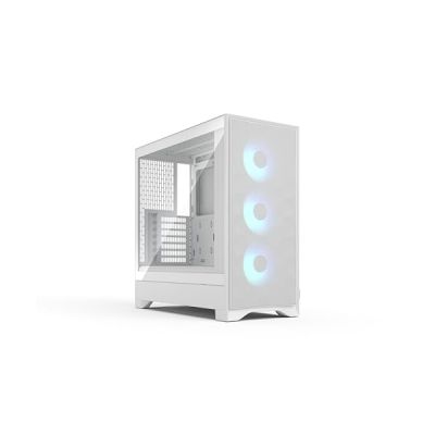 image Fractal Design Pop 2 Air White RGB – Verre trempé – boîtier PC Gaming à Flux d’air performant – Panneau Frontal en Mesh – Trois Ventilateurs RGB de 120 mm – intérieur spacieux – ATX/mATX/ITX