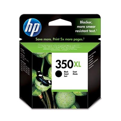 image HP 350XL CB336EE pack de 1, haut rendement, cartouche d'encre d'origine, imprimantes HP DeskJet, HP OfficeJet, HP Photosmart, noir