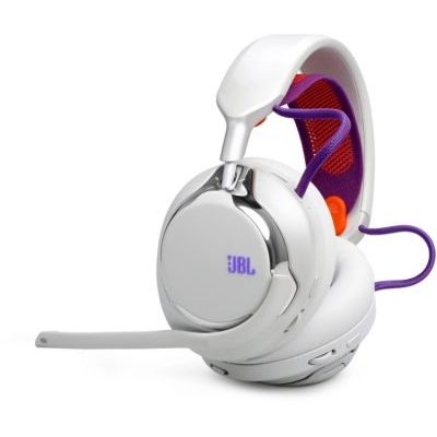 image JBL Quantum 950 Casque Gaming sans Fil Bluetooth multiplateforme avec Son Spatial JBL Quantum et Suivi des mouvements, Micro Anti-Bruit, câble USB-C, 50 h d'autonomie, pièces remplaçables, Blanc