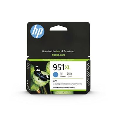 image HP 951XL cartouche d'encre cyan grande capacité authentique pour HP OfficeJet Pro 251dw/276dw/8100/8600 (CN046AE)