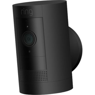 image Ring Caméra extérieure sans fil (Stick Up Cam)| Caméra de surveillance wifi HD sur batterie, audio bidirectionnel, détection de mouvements, fonctionne avec Alexa | Essai Ring Home gratuit 30 j.