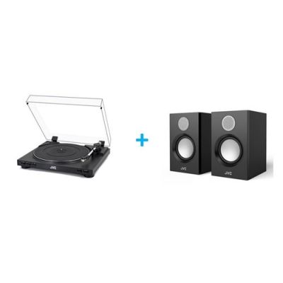 Pack platine vinyle JVC AL-F55B + 2 enceintes amplifiées JVC SP-F56B