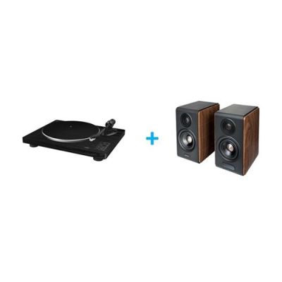 Pack platine vinyle JVC AL-F76B + 2 enceintes amplifiées EDIFIER S880DB MKII NOYER