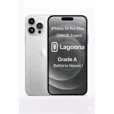 image Smartphone APPLE iPhone 14ProMaxArgent128Go BatterieNeuve